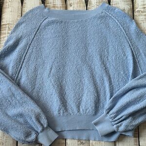 Free People Found My Friend Pullover Shirt Size S Blue